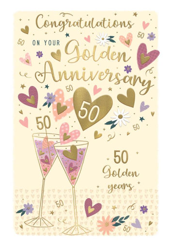Picture of ON YOUR GOLDEN ANNIVERSARY CARD